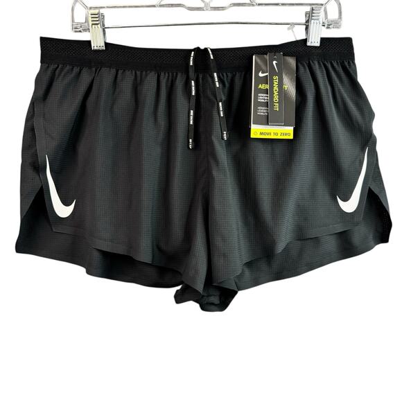 Nike Aeroswift Dri Fit Adv 2 Mens Large Running Shorts Black CJ7837-010 - Picture 1 of 8